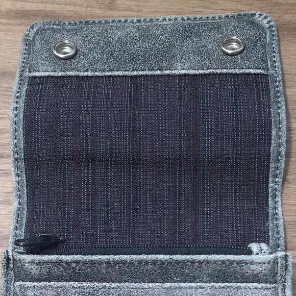 Mossimo Grey Vtg. Leather Bifold Wallet with Chain Ideal for Skateboard/Biker - Picture 9 of 12